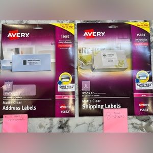 Avery Clear Matte Address & Shipping Labels for Laser Printer